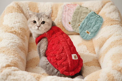 Autumn Winter Pet Cat Clothes Soft Fleece Vest Sweater for Small Dogs Cute Puppy Kitten Pullover Jacket Sphynx Cats Costumes