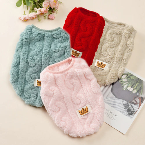 Autumn Winter Pet Cat Clothes Soft Fleece Vest Sweater for Small Dogs Cute Puppy Kitten Pullover Jacket Sphynx Cats Costumes