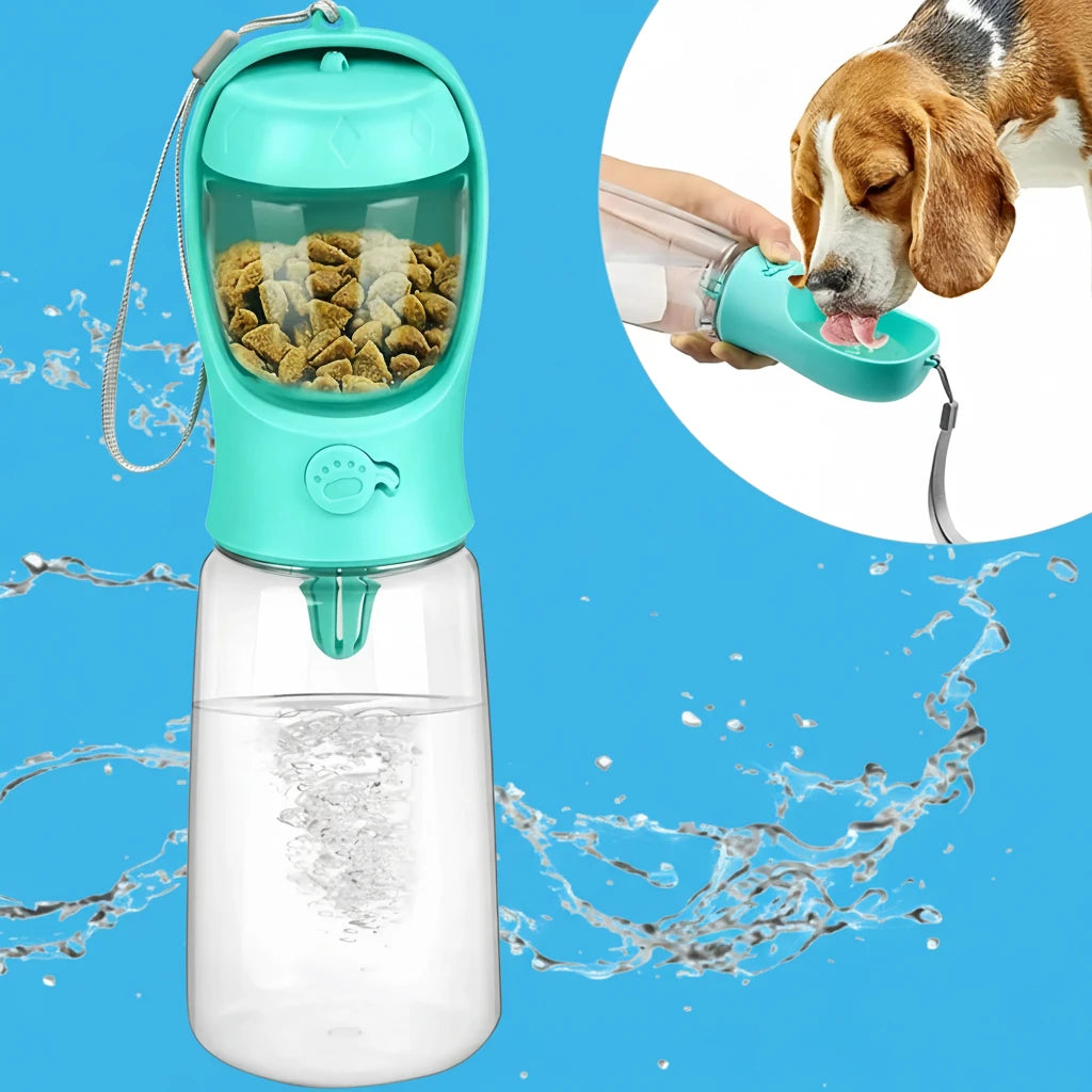 Pets Dog Water Bottle Portable Food Grade Material Dog Cat Travel Pet Water Cup Bottle with Food Dispenser Puppy Water Bottle